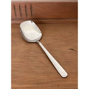 HIC Stainless Steel Serving Spoon, Silver Glossy Finish, Modern, 11 in
